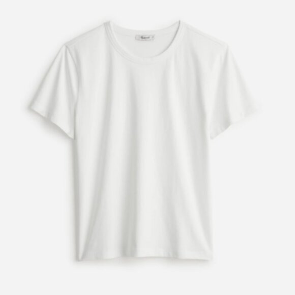 "Cotton Perfect Crewneck Tee" by Madewell in Eyelet White NEW WITH TAGS - Picture 5 of 5